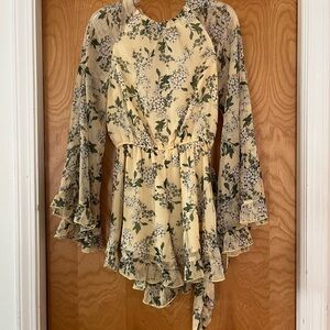KEEPSAKE the label Elegant Floral Shorts romper.